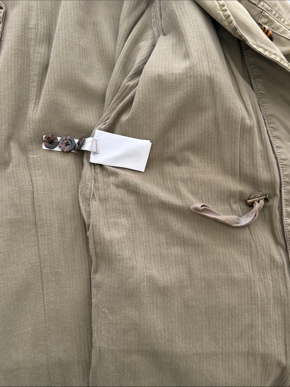 Banana Republic Women’s Khaki Military Field Long Jacket